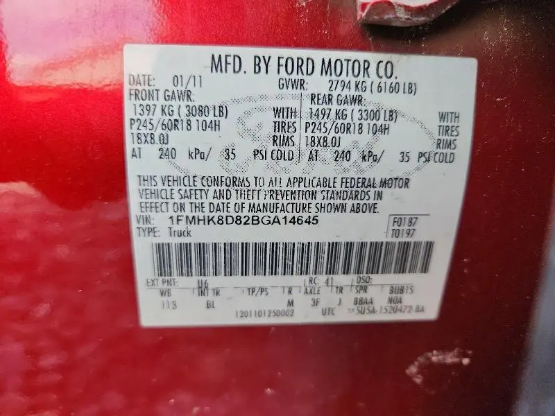2011 FORD EXPLORER XLT  
