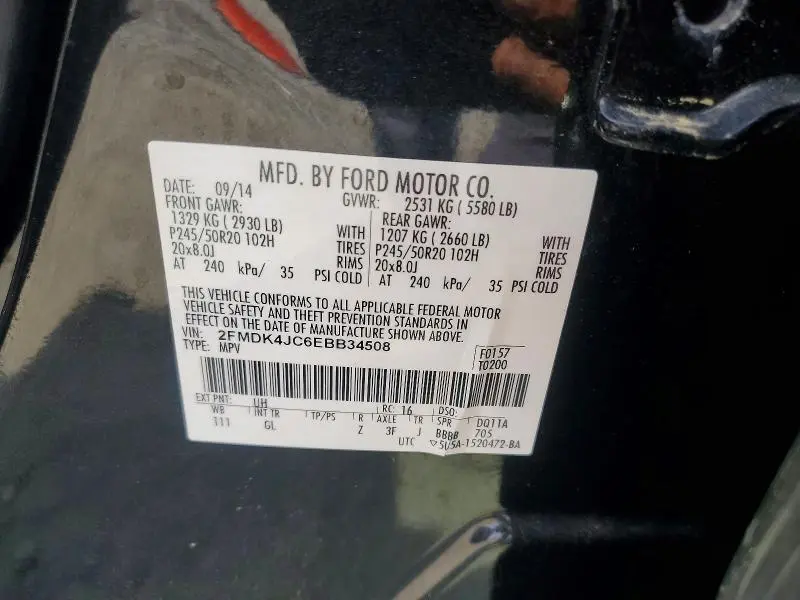 2014 FORD EDGE SEL  