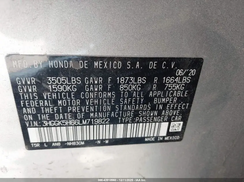 2020 HONDA FIT SPORT