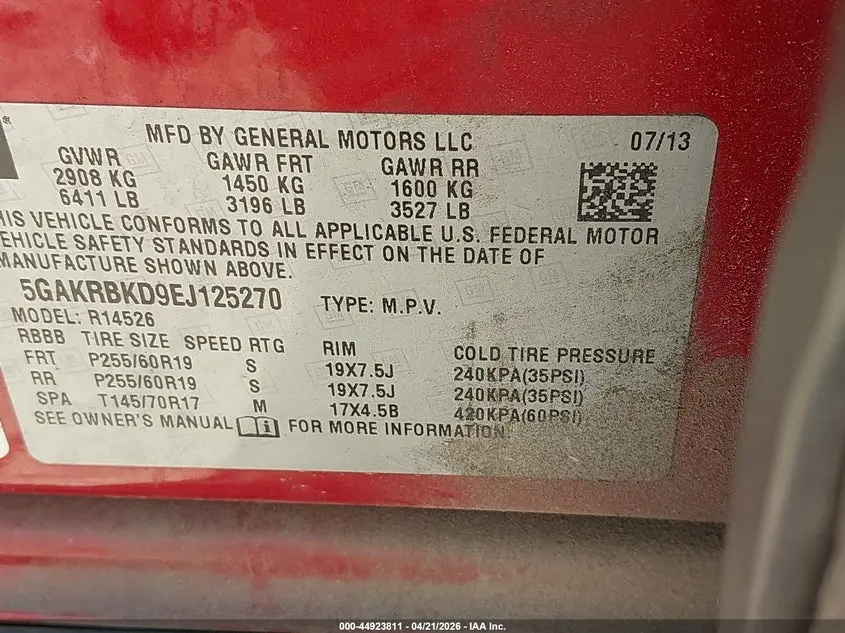 2014 BUICK ENCLAVE LEATHER
