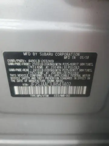 2018 SUBARU FORESTER 2.5I  