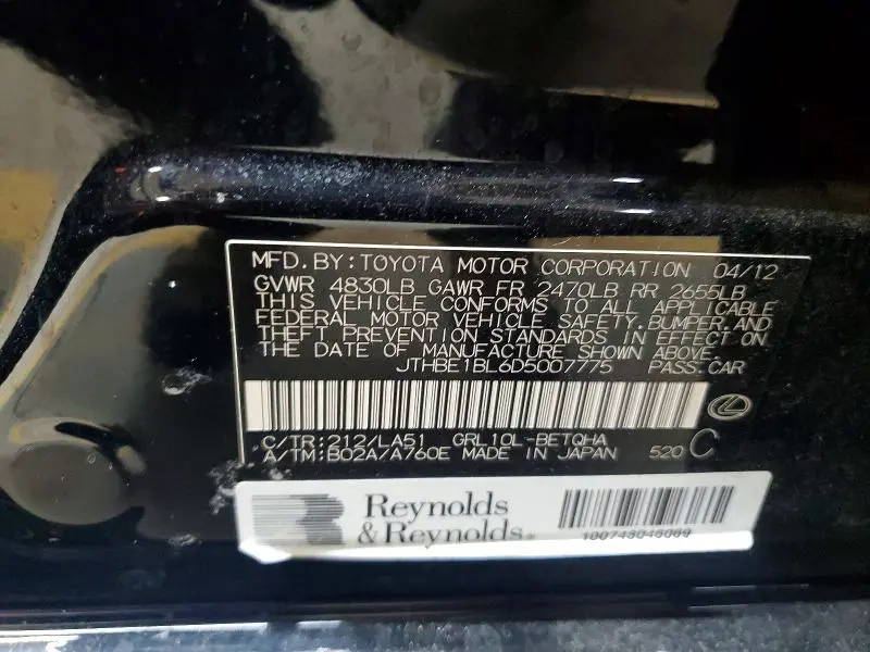 2013 LEXUS GS 350 BASE  