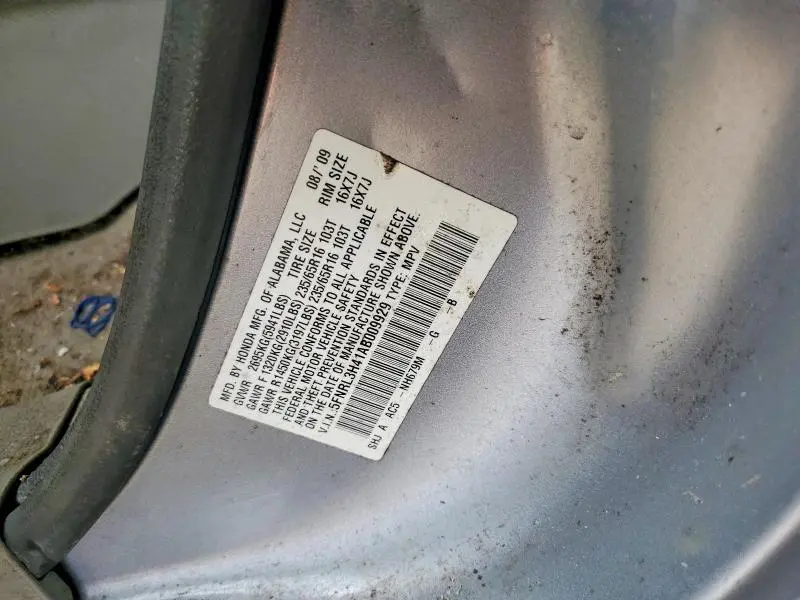 2010 HONDA ODYSSEY EX  