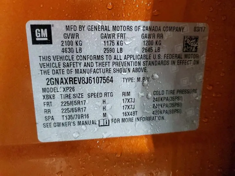 2018 CHEVROLET EQUINOX LS  