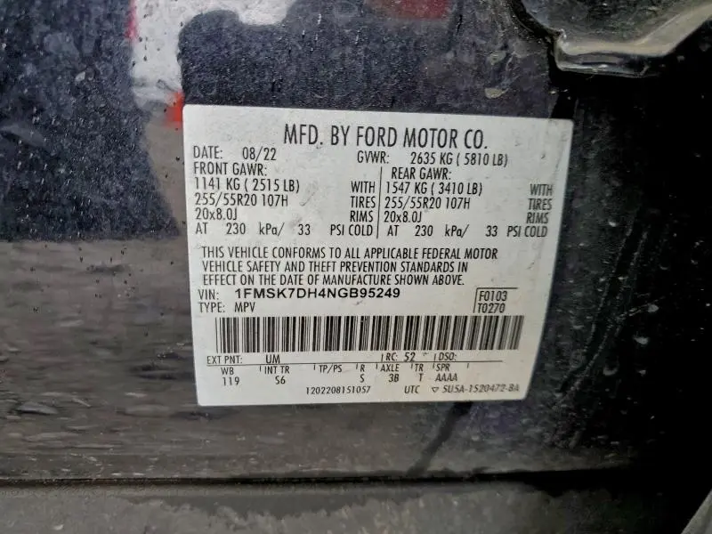 2022 FORD EXPLORER XLT  