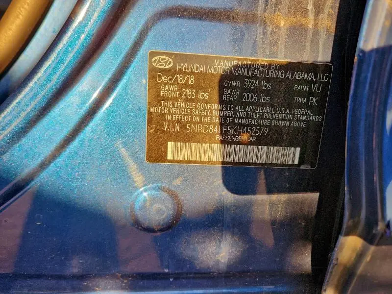 2019 HYUNDAI ELANTRA   