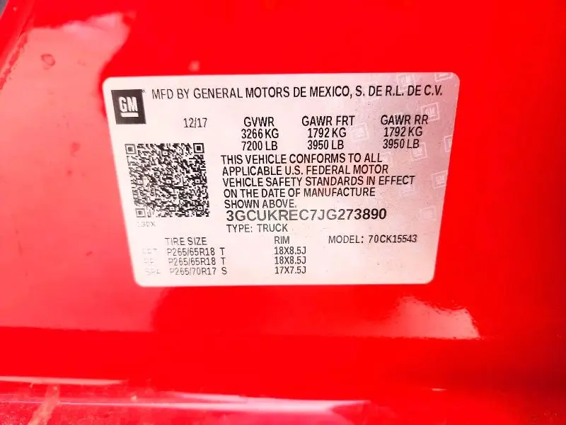 2018 CHEVROLET SILVERADO K1500 LT  