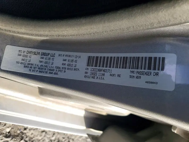 2015 CHRYSLER 200 LIMITED  