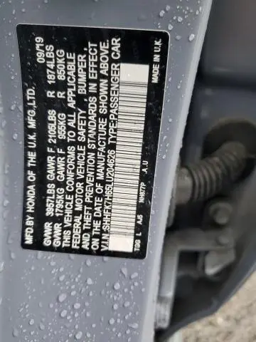 2020 HONDA CIVIC EX  