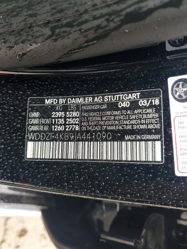 2018 MERCEDES-BENZ E 300 4MATIC  
