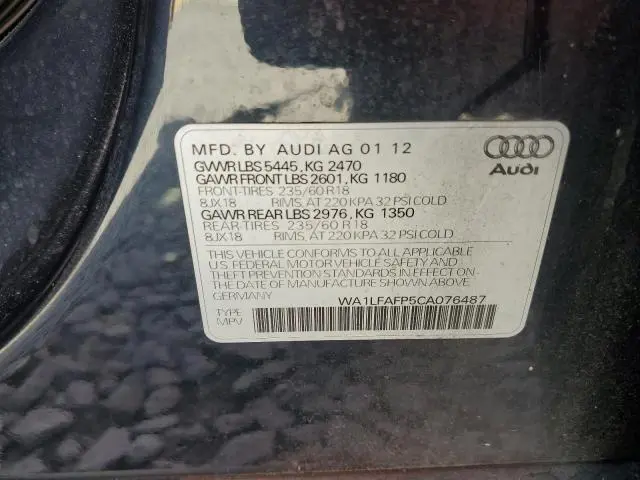 2012 AUDI Q5 PREMIUM PLUS