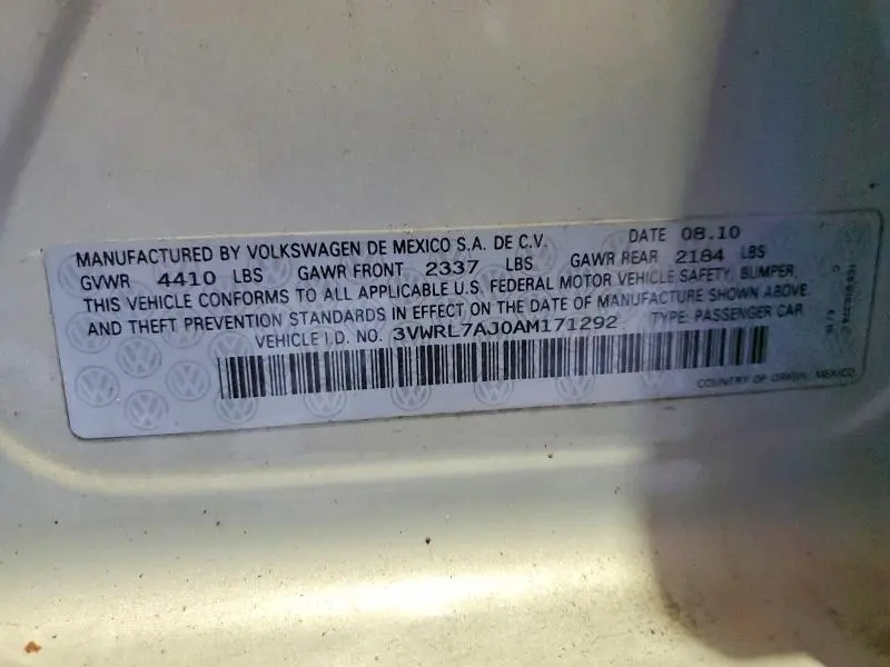 2010 VOLKSWAGEN JETTA TDI  