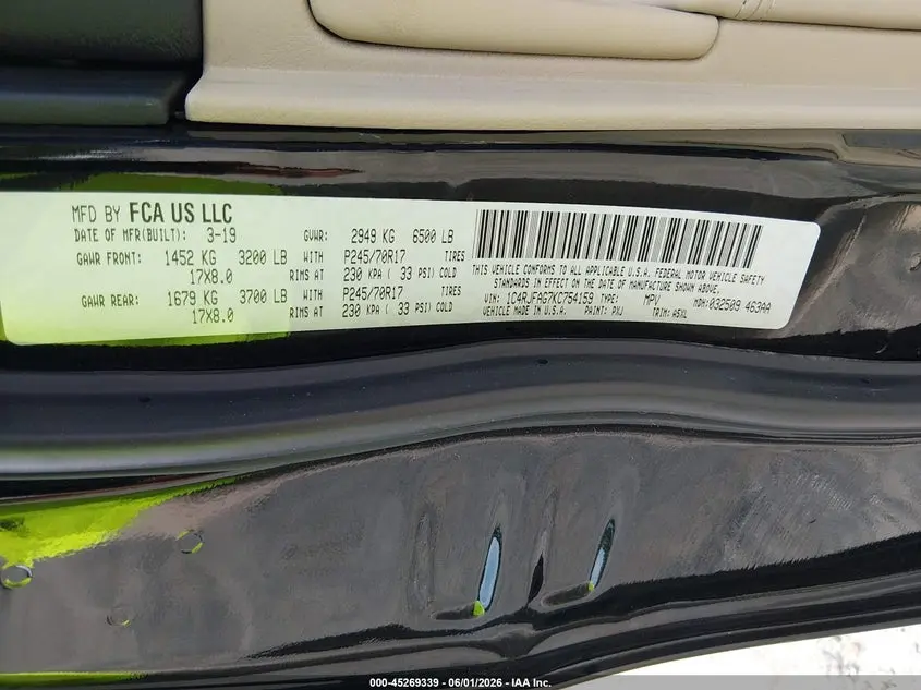 2019 JEEP GRAND CHEROKEE LAREDO E 4X4