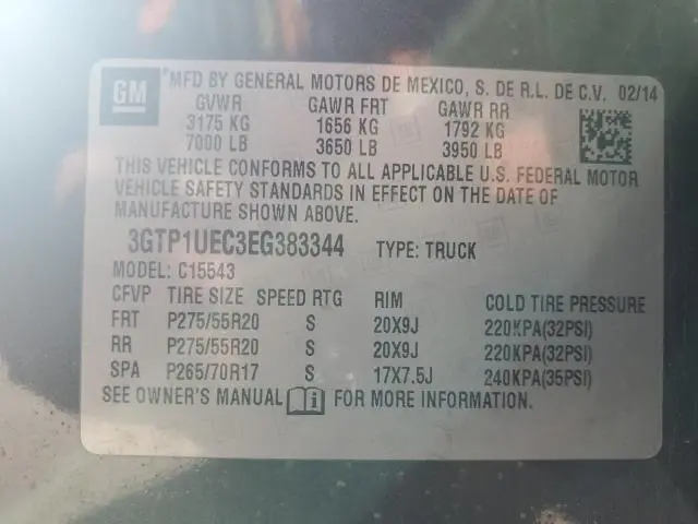 2014 GMC SIERRA C1500 SLE  