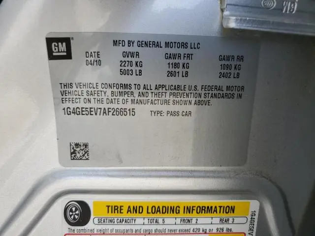 2010 BUICK LACROSSE CXS  