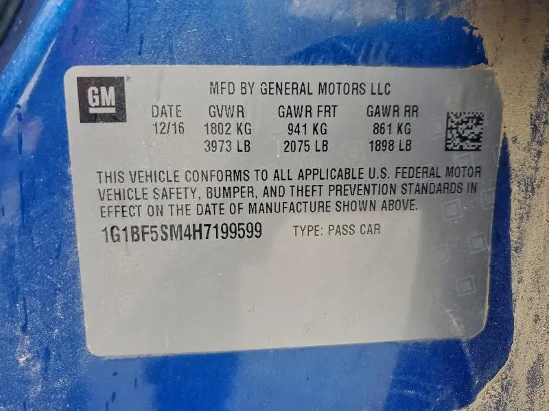 2017 CHEVROLET CRUZE PREMIER  