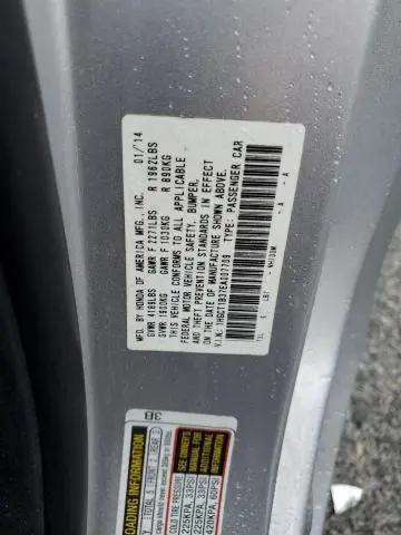 2014 HONDA ACCORD LX-S  