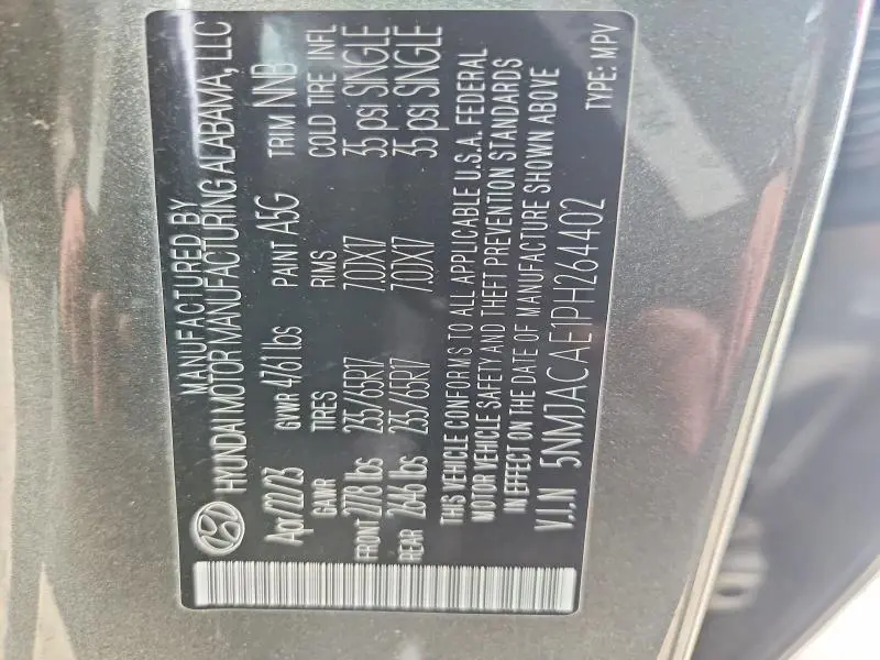 2023 HYUNDAI TUCSON SE  