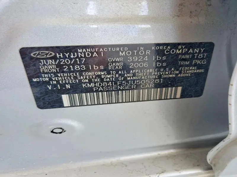 2018 HYUNDAI ELANTRA VALUE EDITION  