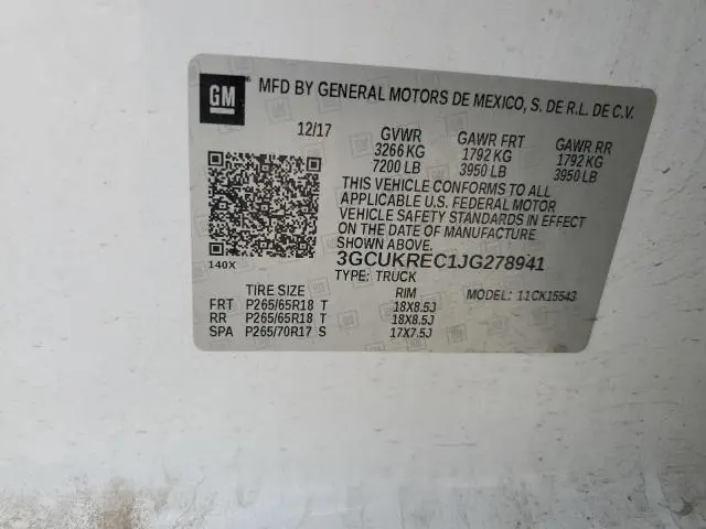 2018 CHEVROLET SILVERADO K1500 LT  