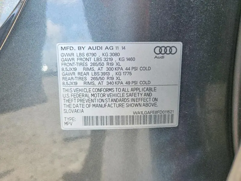 2015 AUDI Q7 PREMIUM PLUS  