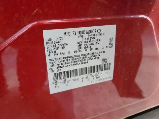 2022 FORD EDGE TITANIUM  