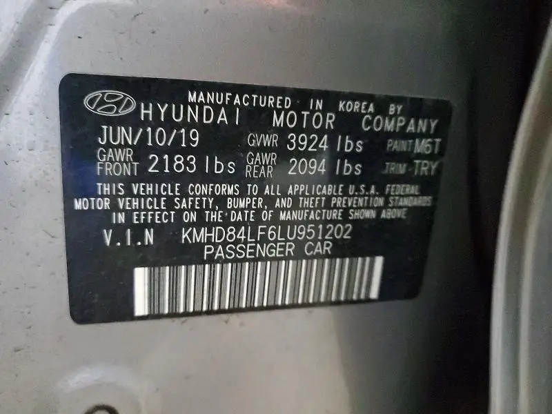 2020 HYUNDAI ELANTRA SEL  