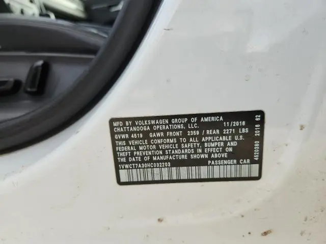 2017 VOLKSWAGEN PASSAT SEL PREMIUM