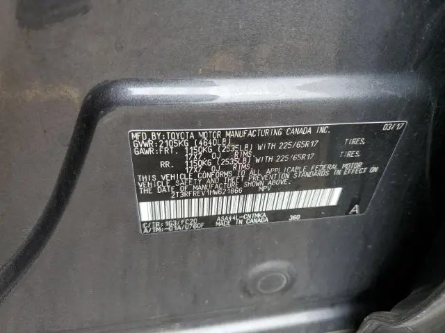 2017 TOYOTA RAV4 XLE  