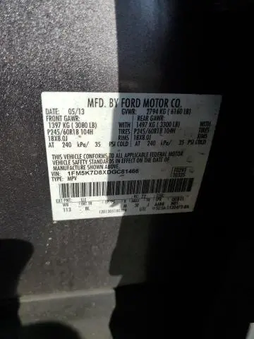 2013 FORD EXPLORER XLT  