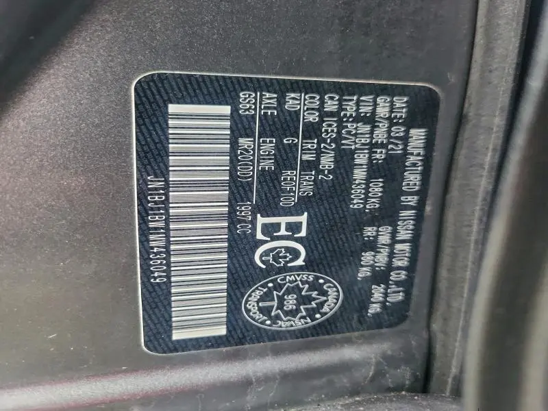 2021 NISSAN ROGUE SPORT SV  