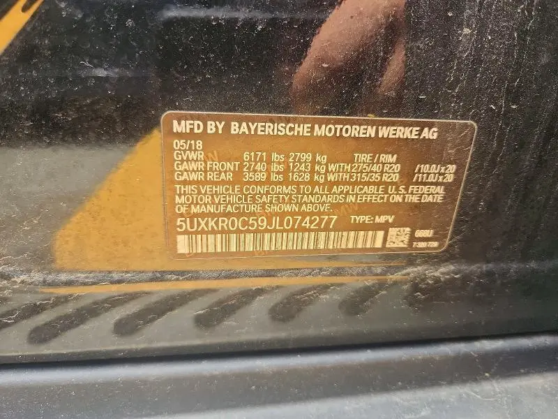 2018 BMW X5 XDRIVE35I  