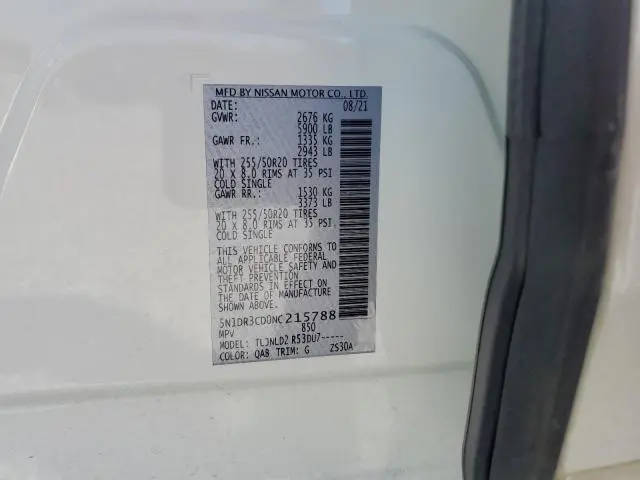 2022 NISSAN PATHFINDER SL  