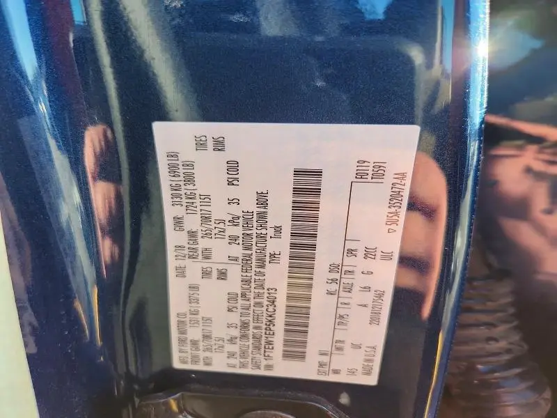 2019 FORD F150 SUPERCREW  