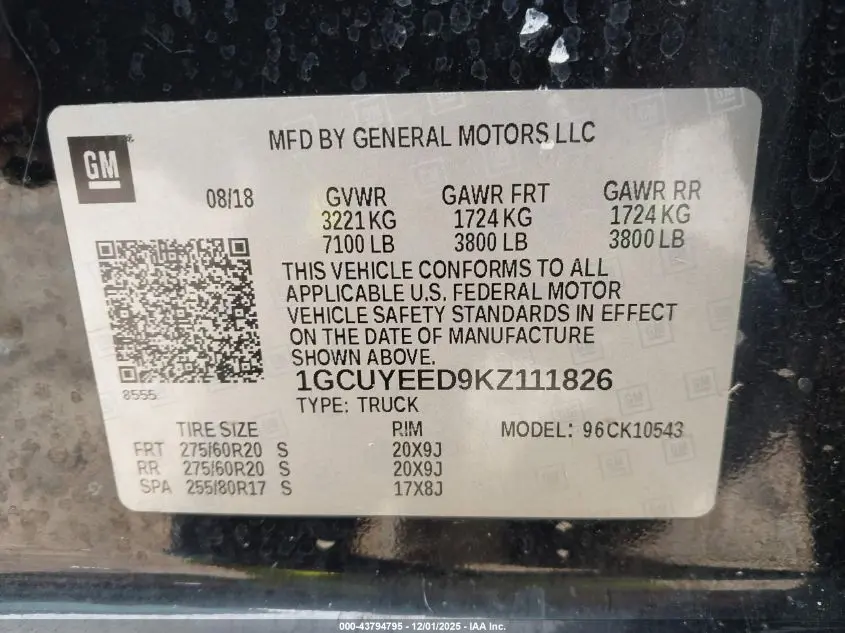 2019 CHEVROLET SILVERADO 1500 RST