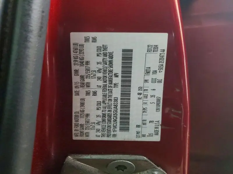 2016 FORD ESCAPE SE  