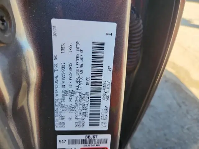 2020 TOYOTA TUNDRA CREWMAX SR5  