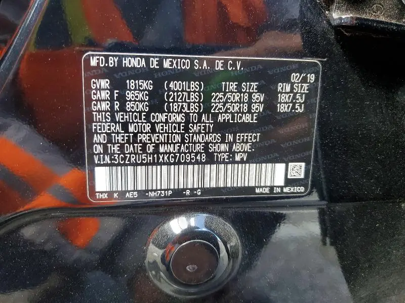2019 HONDA HR-V SPORT  
