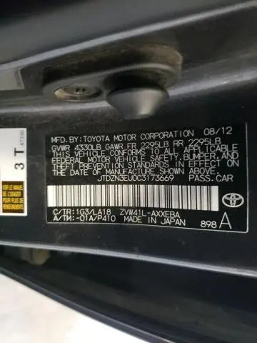 2012 TOYOTA PRIUS V   