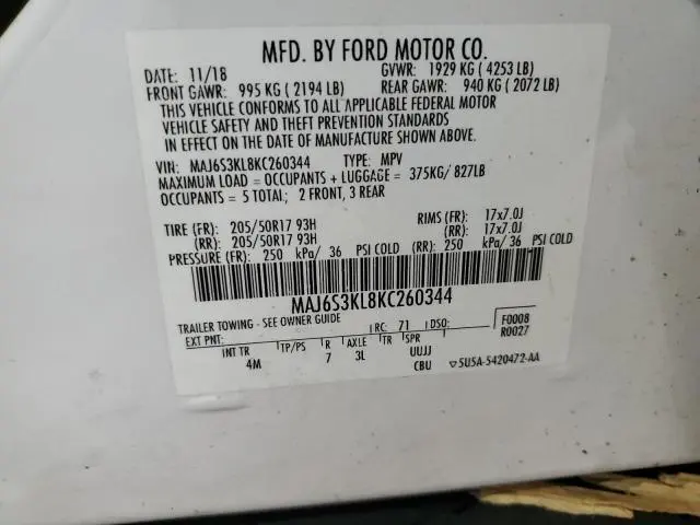 2019 FORD ECOSPORT TITANIUM  