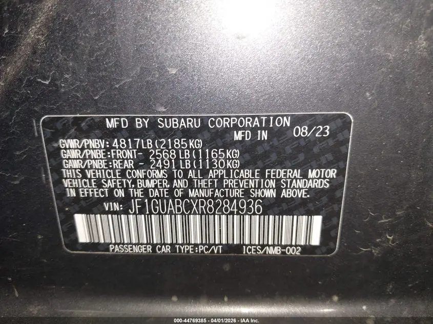2024 SUBARU IMPREZA BASE 5-DOOR