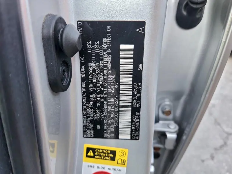 2013 TOYOTA HIGHLANDER LIMITED  