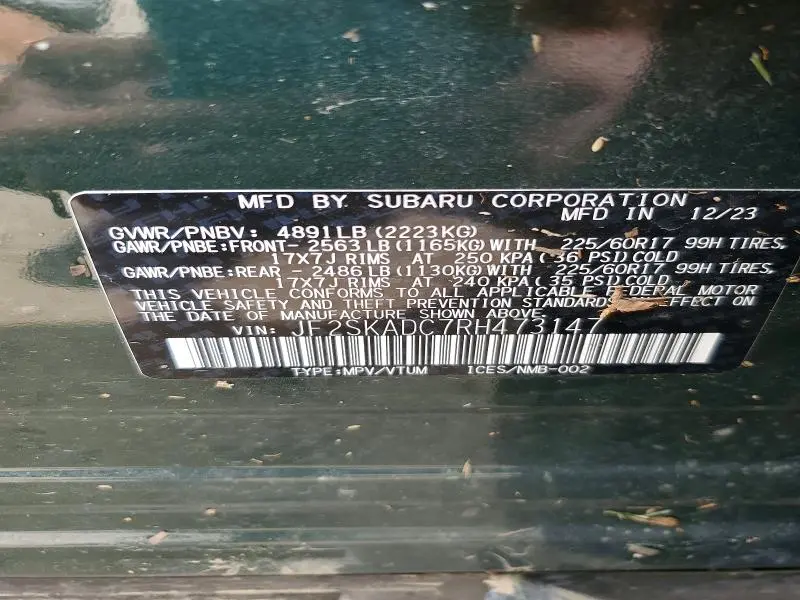2024 SUBARU FORESTER PREMIUM  
