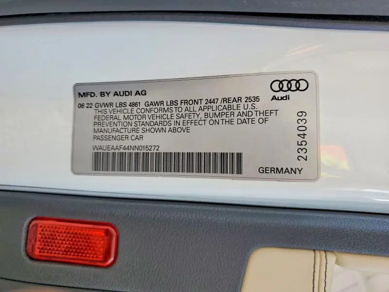 2022 AUDI A4 S LINE QUATTRO  