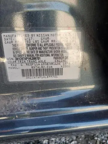 2017 NISSAN VERSA S  