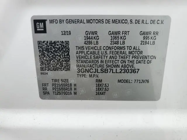 2020 CHEVROLET TRAX 1LT  