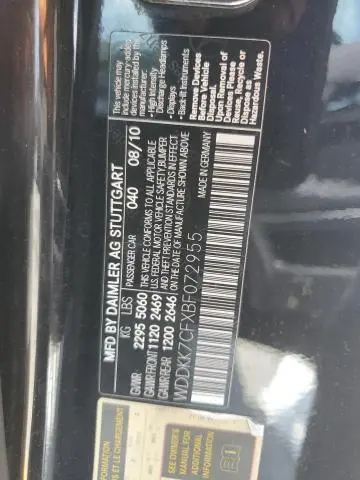 2011 MERCEDES-BENZ E 550  