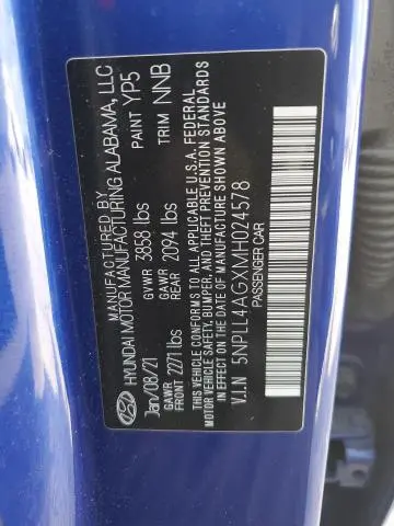 2021 HYUNDAI ELANTRA SE  