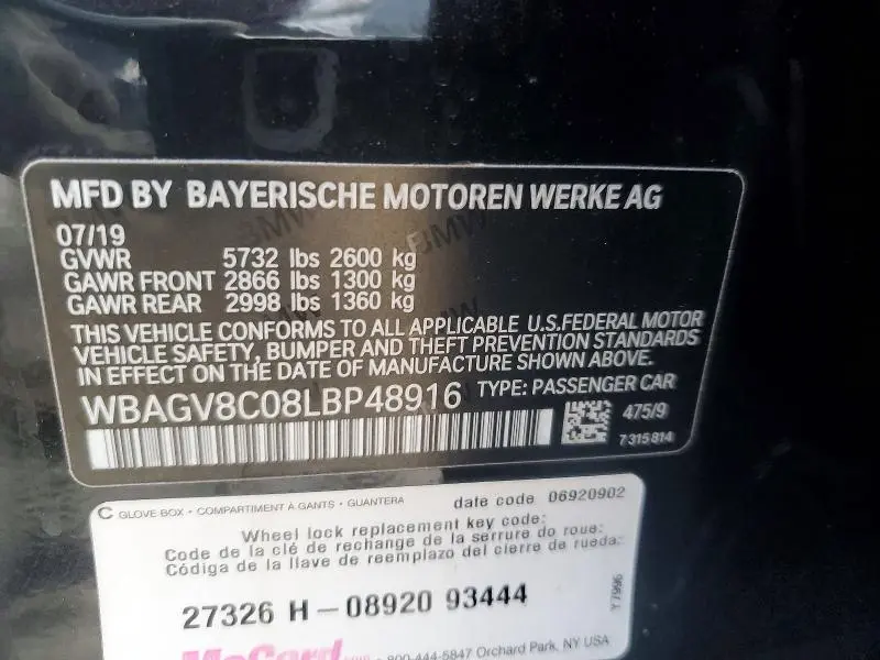 2020 BMW M850XI   