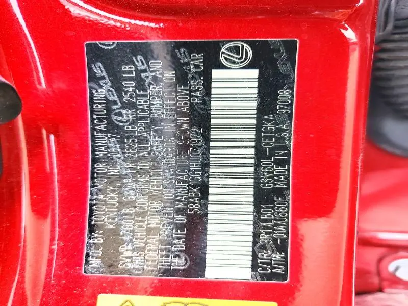 2017 LEXUS ES 350 BASE  